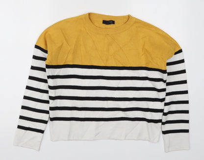 Womens UK Size S New Look Yellow Pullover Jumper