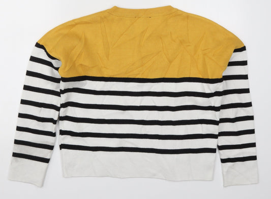 Womens UK Size S New Look Yellow Pullover Jumper
