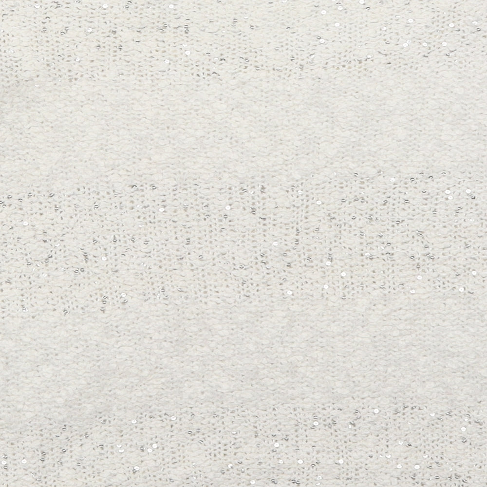 TU Womens White  Knit Pullover Jumper Size 12