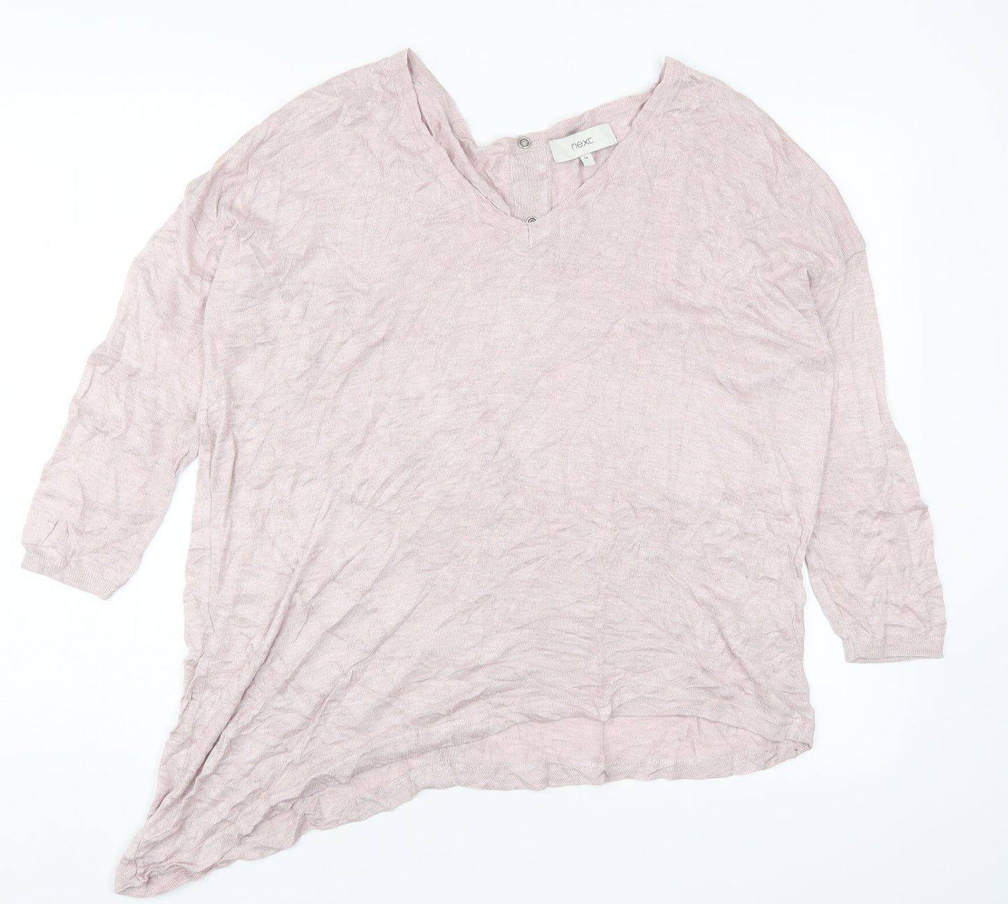 Womens UK Size 14 NEXT Pink Basic T-Shirt