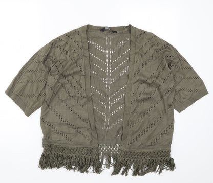 Womens UK Size S Dorothy Perkins Green Cardigan Jumper