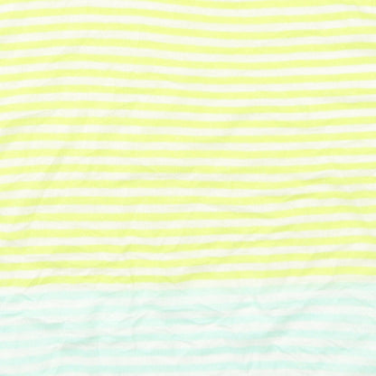 Nutmeg Womens Yellow Striped Knit Pullover Jumper Size 16