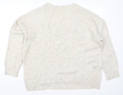 George Womens Beige  Knit Pullover Jumper Size L