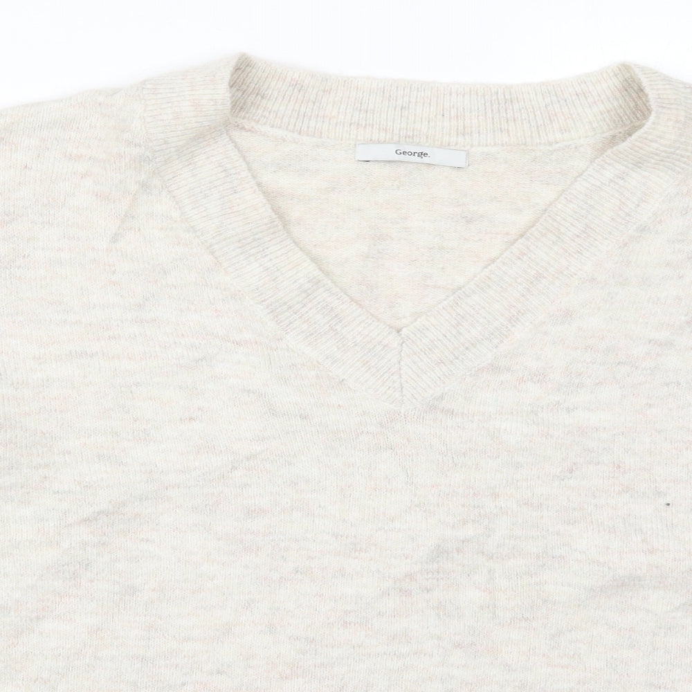 George Womens Beige  Knit Pullover Jumper Size L
