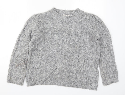 TU Womens Grey  Knit Pullover Jumper Size 10