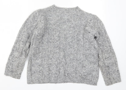 TU Womens Grey  Knit Pullover Jumper Size 10
