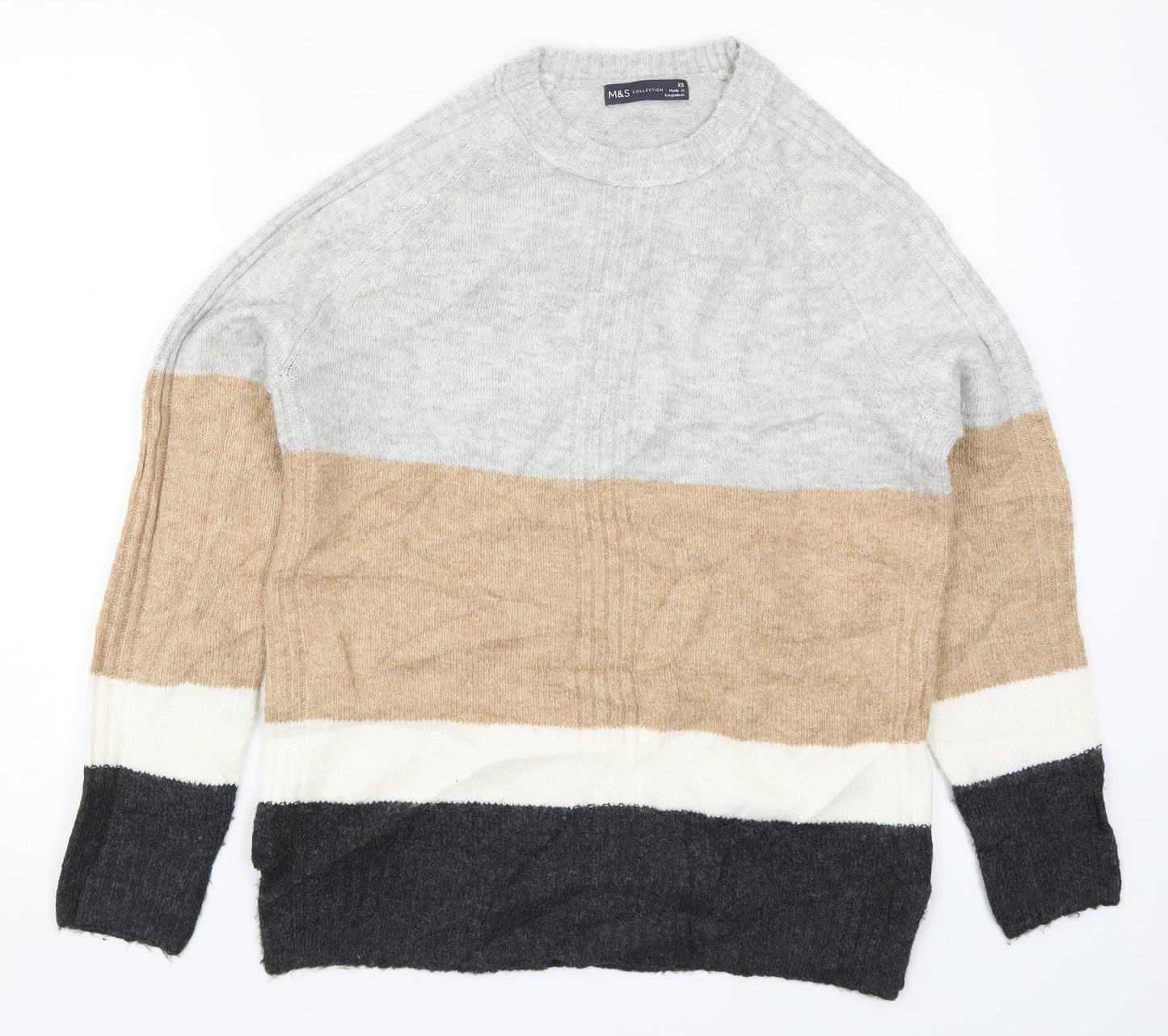Womens UK Size XS Marks and Spencer Beige Pullover Jumper