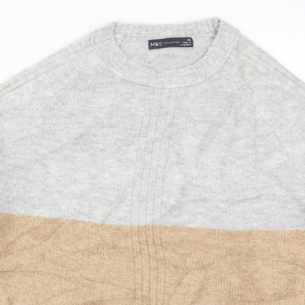 Womens UK Size XS Marks and Spencer Beige Pullover Jumper