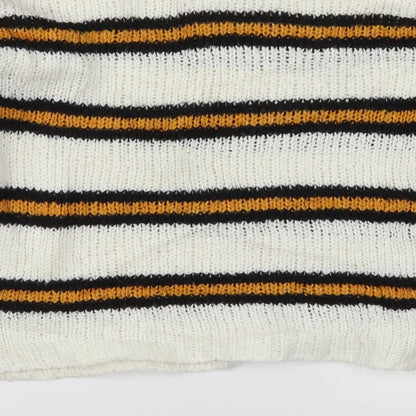Primark Womens Yellow Striped Knit Pullover Jumper Size 12