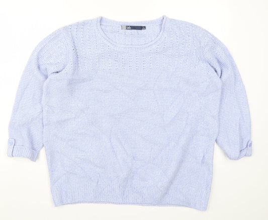 Womens UK Size 18 Isle Blue Pullover Jumper