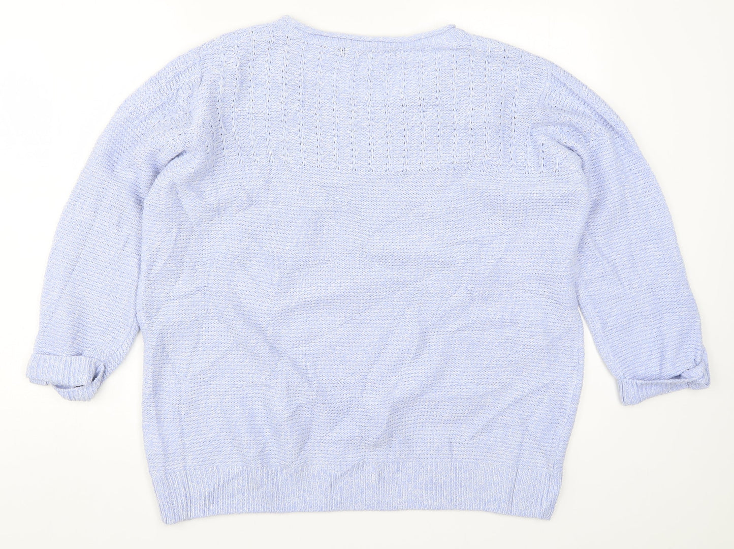 Womens UK Size 18 Isle Blue Pullover Jumper