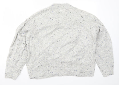 Womens UK Size L Preworn Grey Pullover Jumper