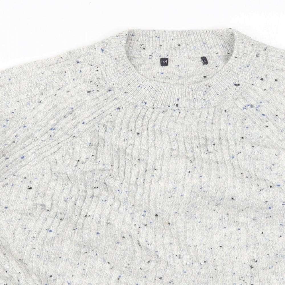 Womens UK Size L Preworn Grey Pullover Jumper