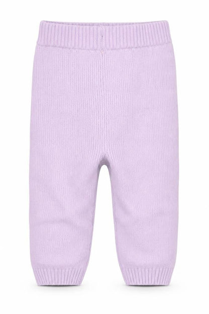 Front view of Marks & Spencer girls’ purple sweatpants, size 6-9, months