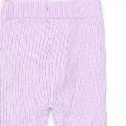 Marks and Spencer Girls Purple   Sweatpants Trousers Size 6-9 Months