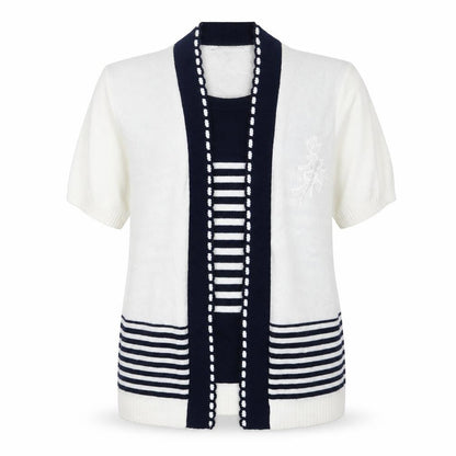 Womens UK Size S Hand to hand White Cardigan Jumper