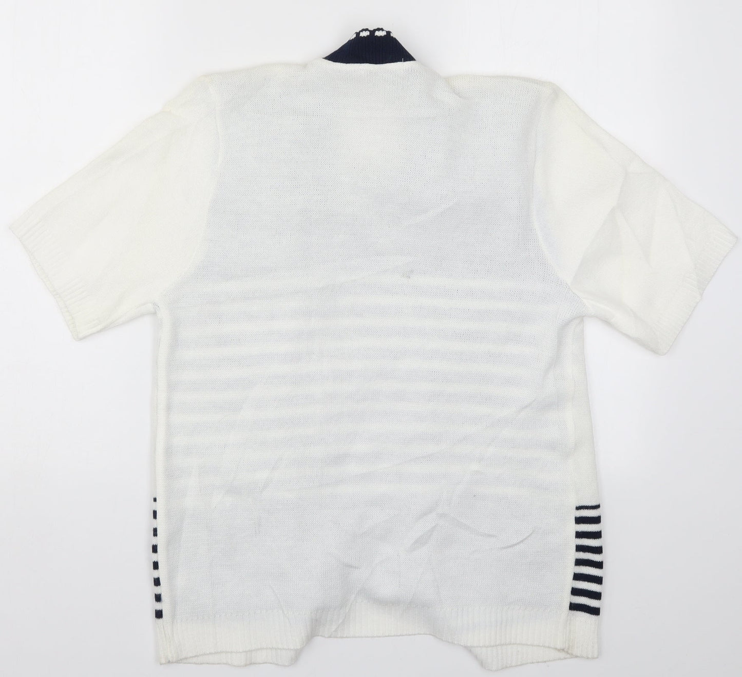 Womens UK Size S Hand to hand White Cardigan Jumper