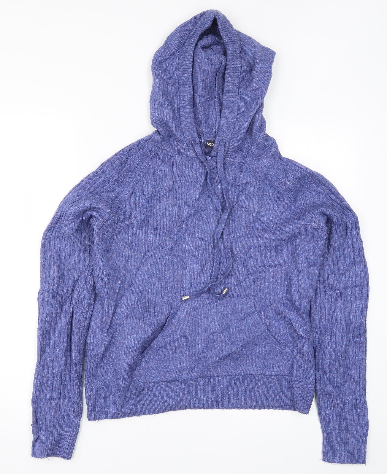 Womens UK Size XS Marks and Spencer Blue Pullover Hoodie
