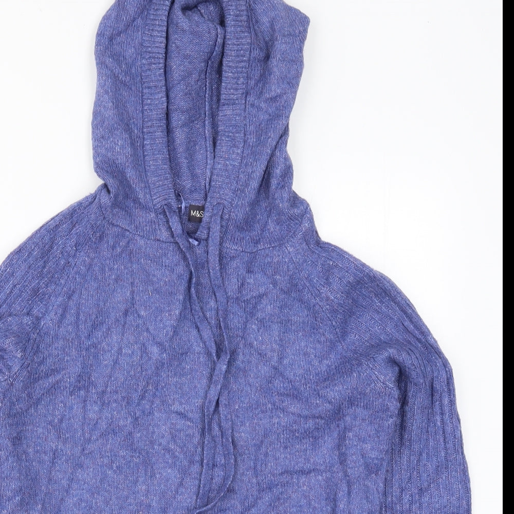 Womens UK Size XS Marks and Spencer Blue Pullover Hoodie