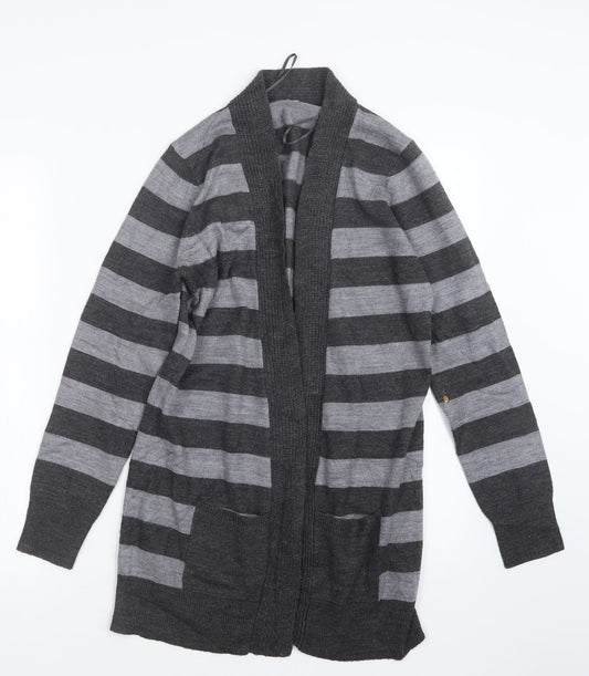 Womens UK Size 8 BHS Grey Cardigan Jumper