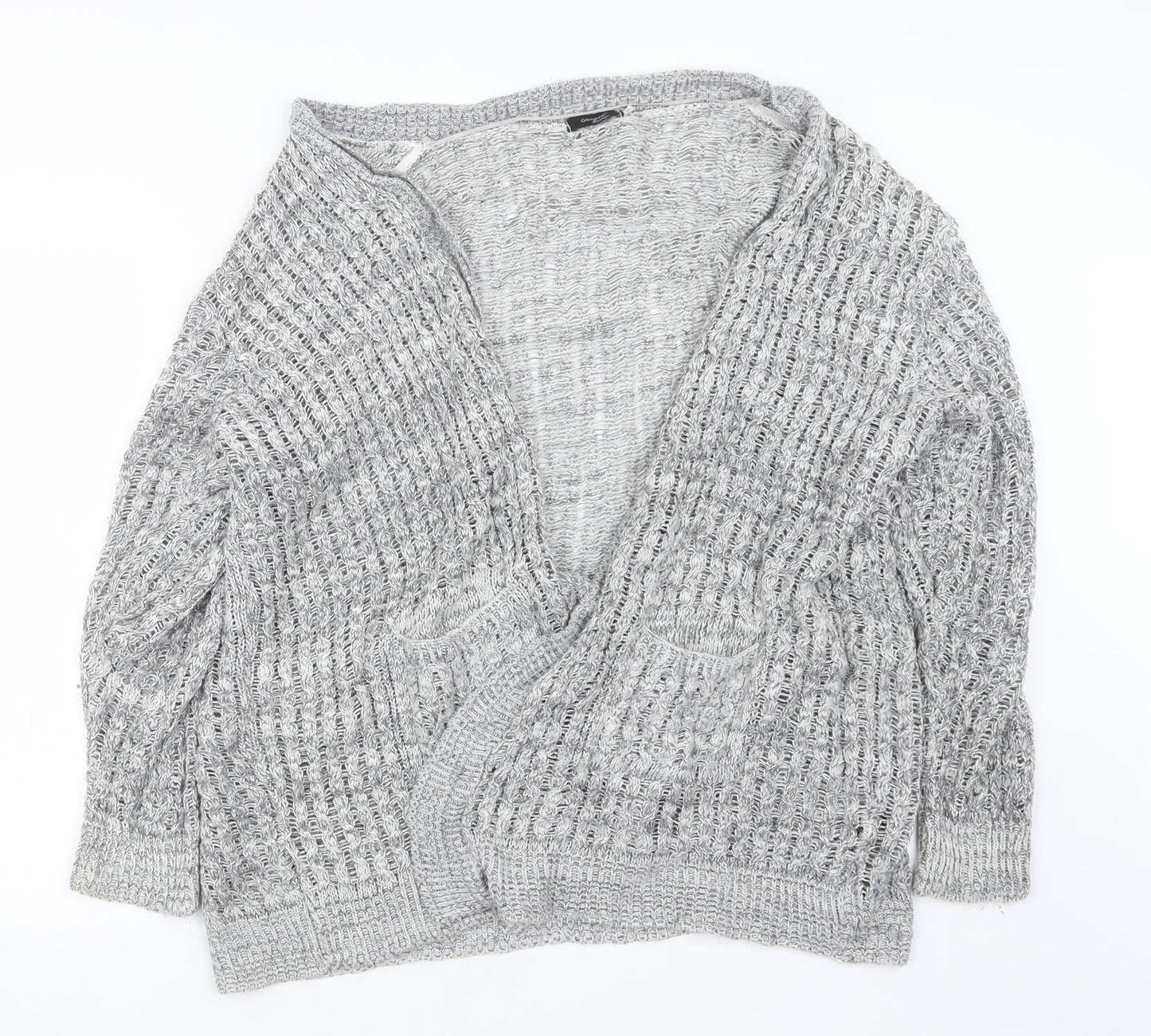 Womens UK Size M Glimpse Design Grey Cardigan Jumper
