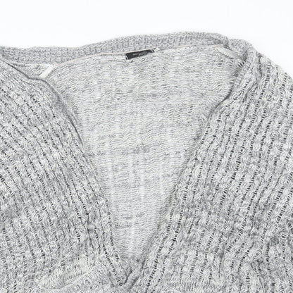 Womens UK Size M Glimpse Design Grey Cardigan Jumper