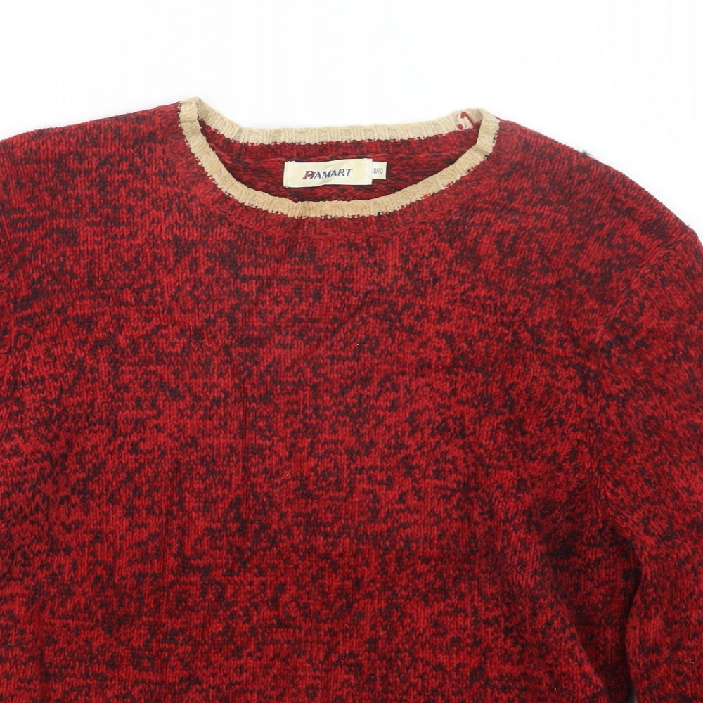 Womens UK Size 8 Damart Red Pullover Jumper