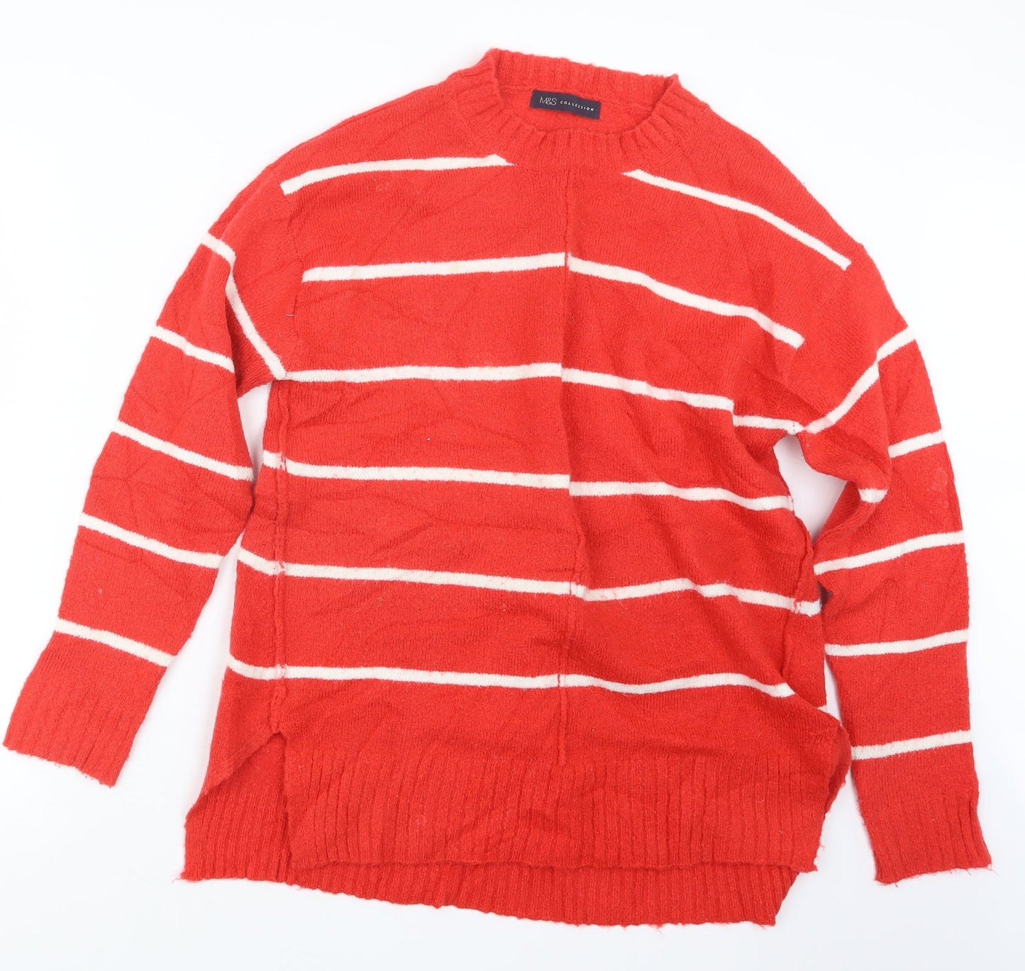 Womens UK Size M Marks and Spencer Red Pullover Jumper
