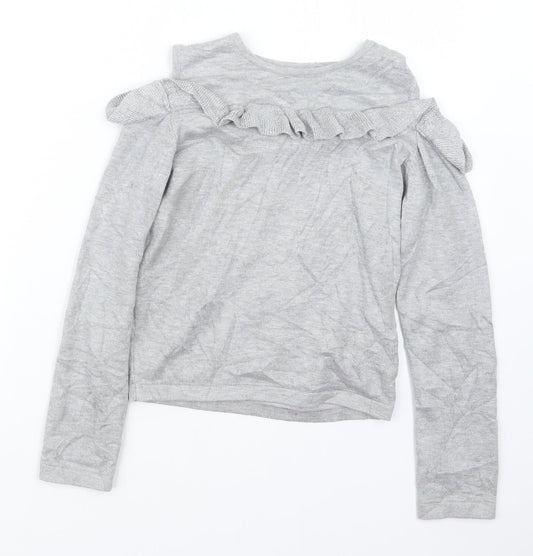 Miss E-vie Girls Grey   Pullover Jumper Size 11-12 Years
