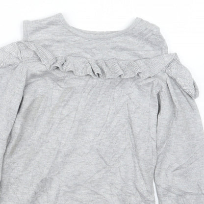 Miss E-vie Girls Grey   Pullover Jumper Size 11-12 Years