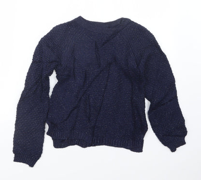 Gap Girls Blue  Knit Pullover Jumper Size 10-11 Years