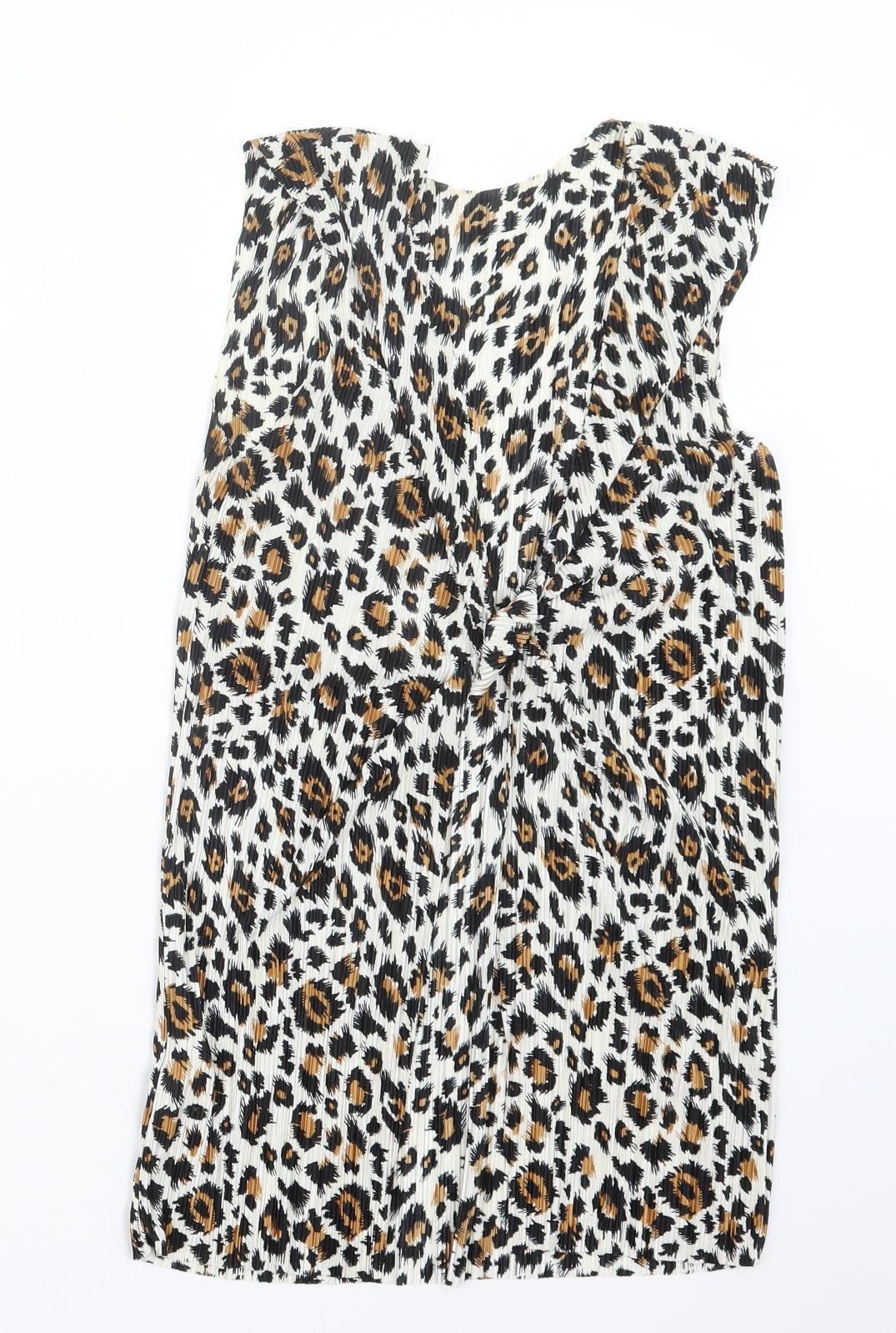 Topshop Womens Black Animal Print  Basic T-Shirt Size 8