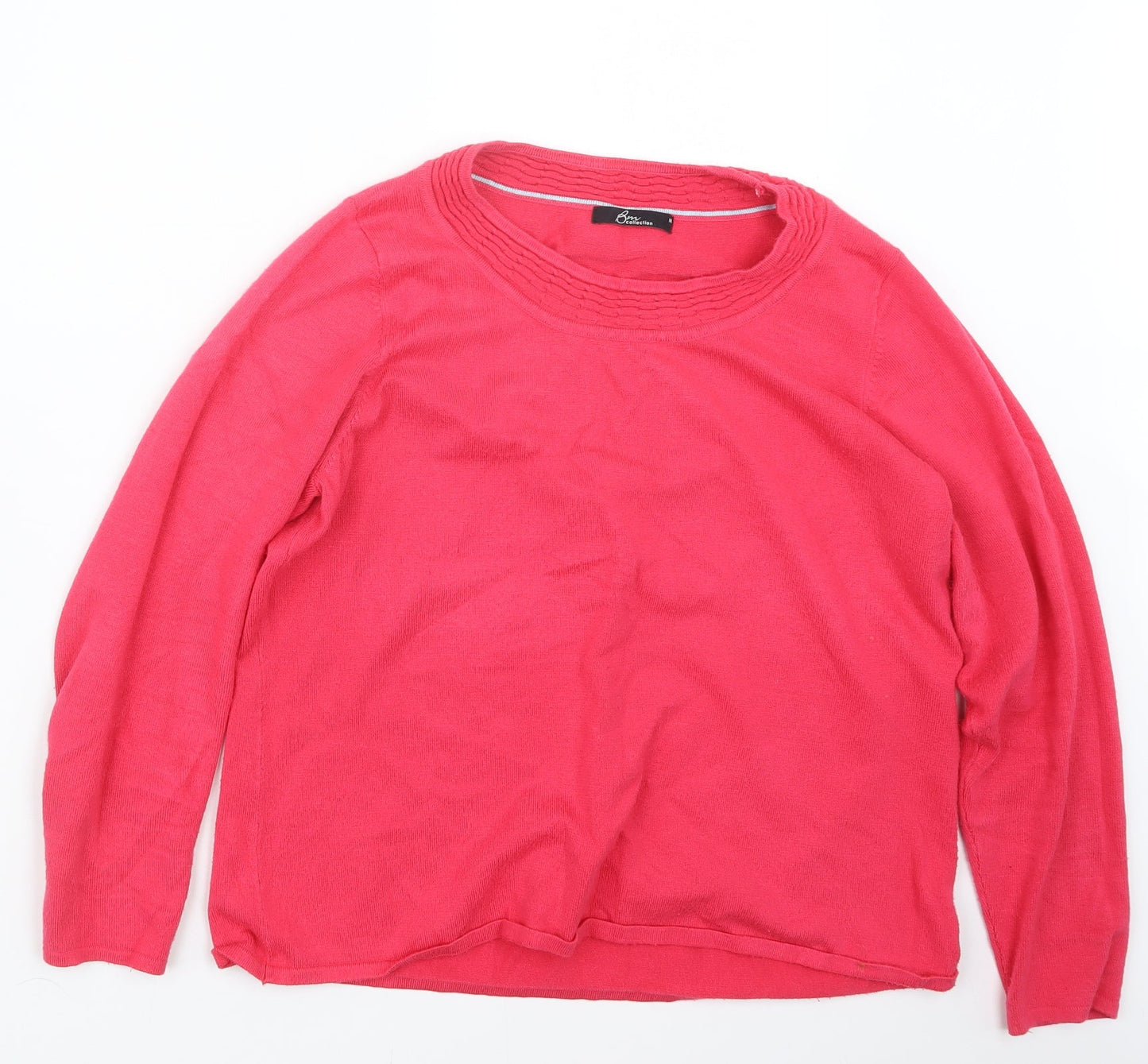 Womens UK Size M BM Pink Pullover Jumper