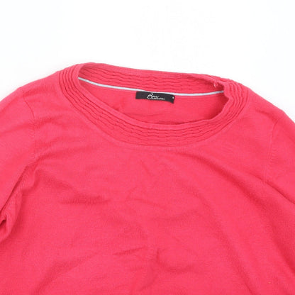 Womens UK Size M BM Pink Pullover Jumper