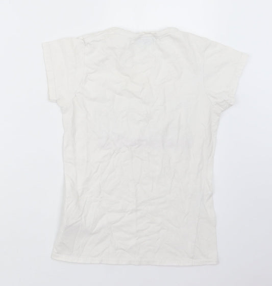 Lipsy Womens White   Basic T-Shirt Size S