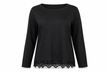 Womens UK Size L Zanzea Black Basic T-Shirt