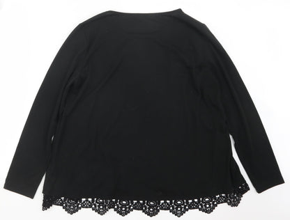 Womens UK Size L Zanzea Black Basic T-Shirt