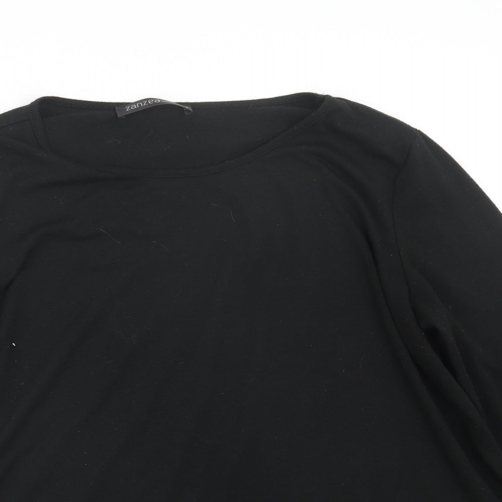 Womens UK Size L Zanzea Black Basic T-Shirt