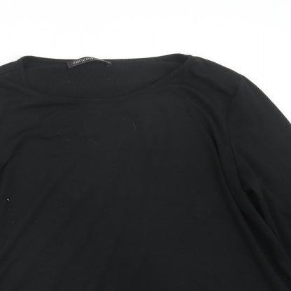 Womens UK Size L Zanzea Black Basic T-Shirt