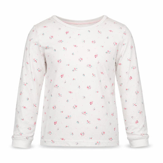 Marks & Spencer Girls White Floral  Top Pyjama Set Size 6-7 Years