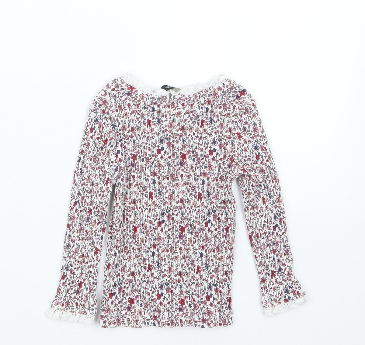 George  Purple Floral  Basic T-Shirt Size 12-18 Months