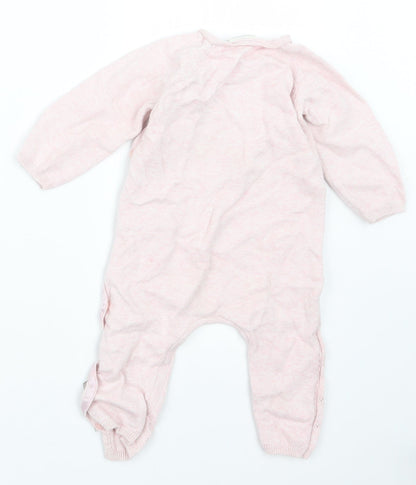 NEXT Girls Pink  Knit Coverall Outfit/Set Size 12-18 Months