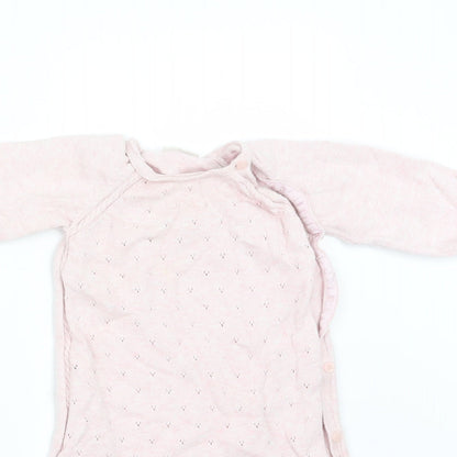 NEXT Girls Pink  Knit Coverall Outfit/Set Size 12-18 Months