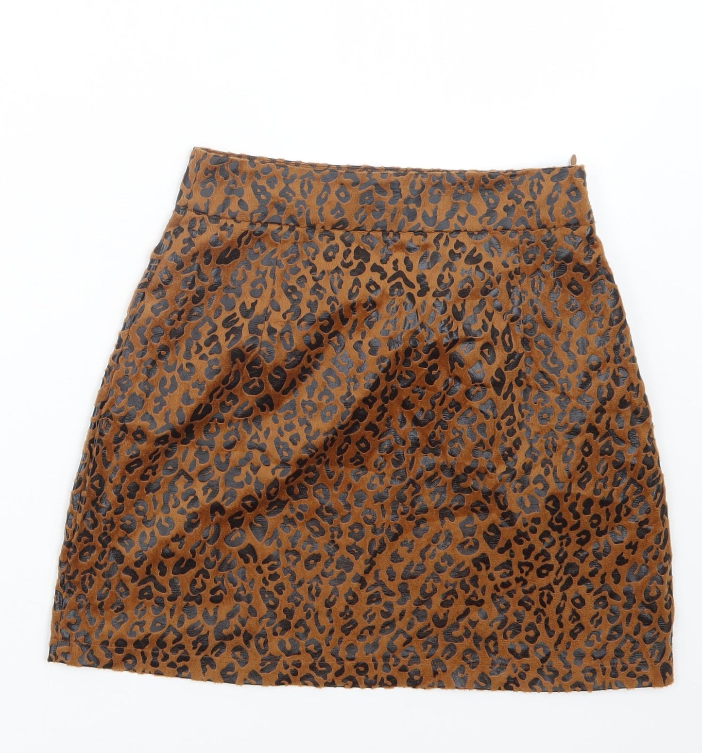 PRETTYLITTLETHING Womens Brown Animal Print  Straight & Pencil Skirt Size 4