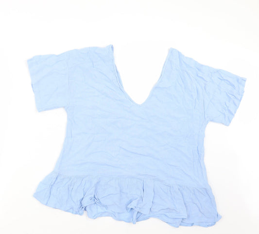 Womens UK Size 10 ASOS Blue Basic Blouse