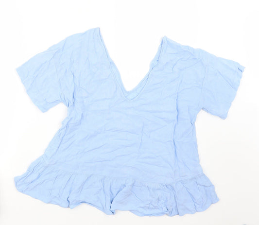 Womens UK Size 10 ASOS Blue Basic Blouse