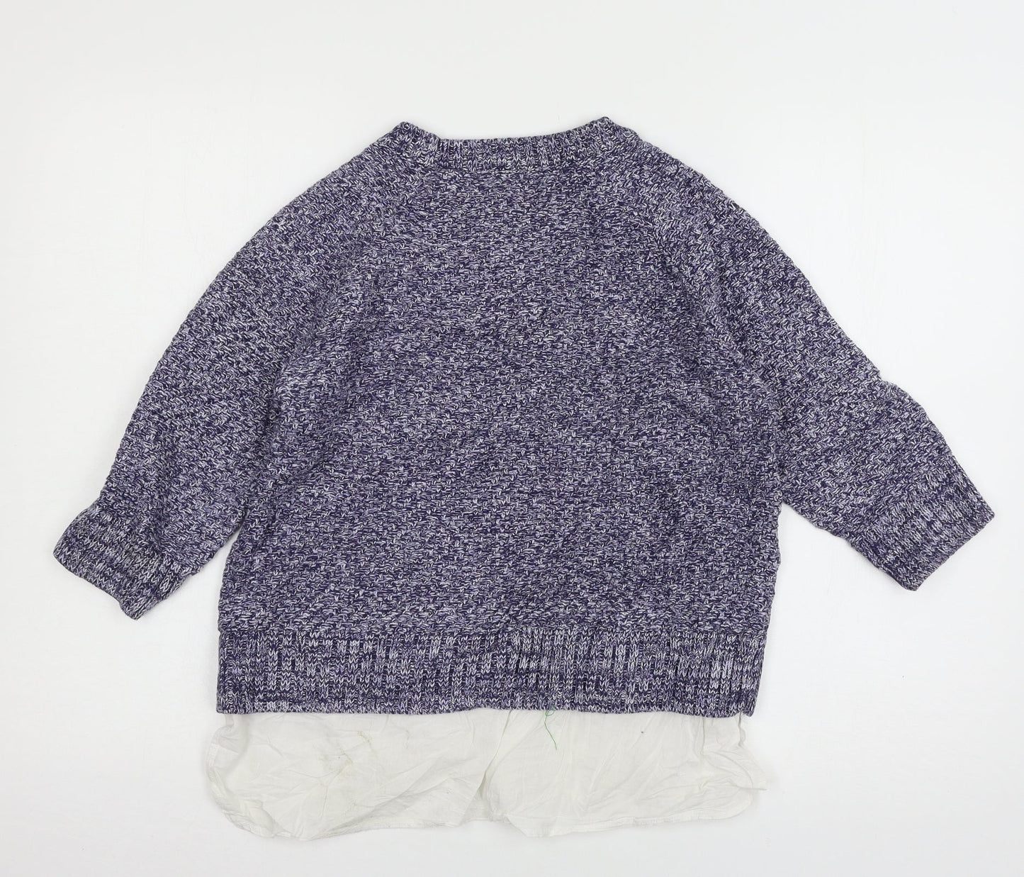 TU Womens Blue  Knit Pullover Jumper Size 14