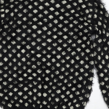 Katsuit Womens Black Geometric Knit Pullover Jumper Size M