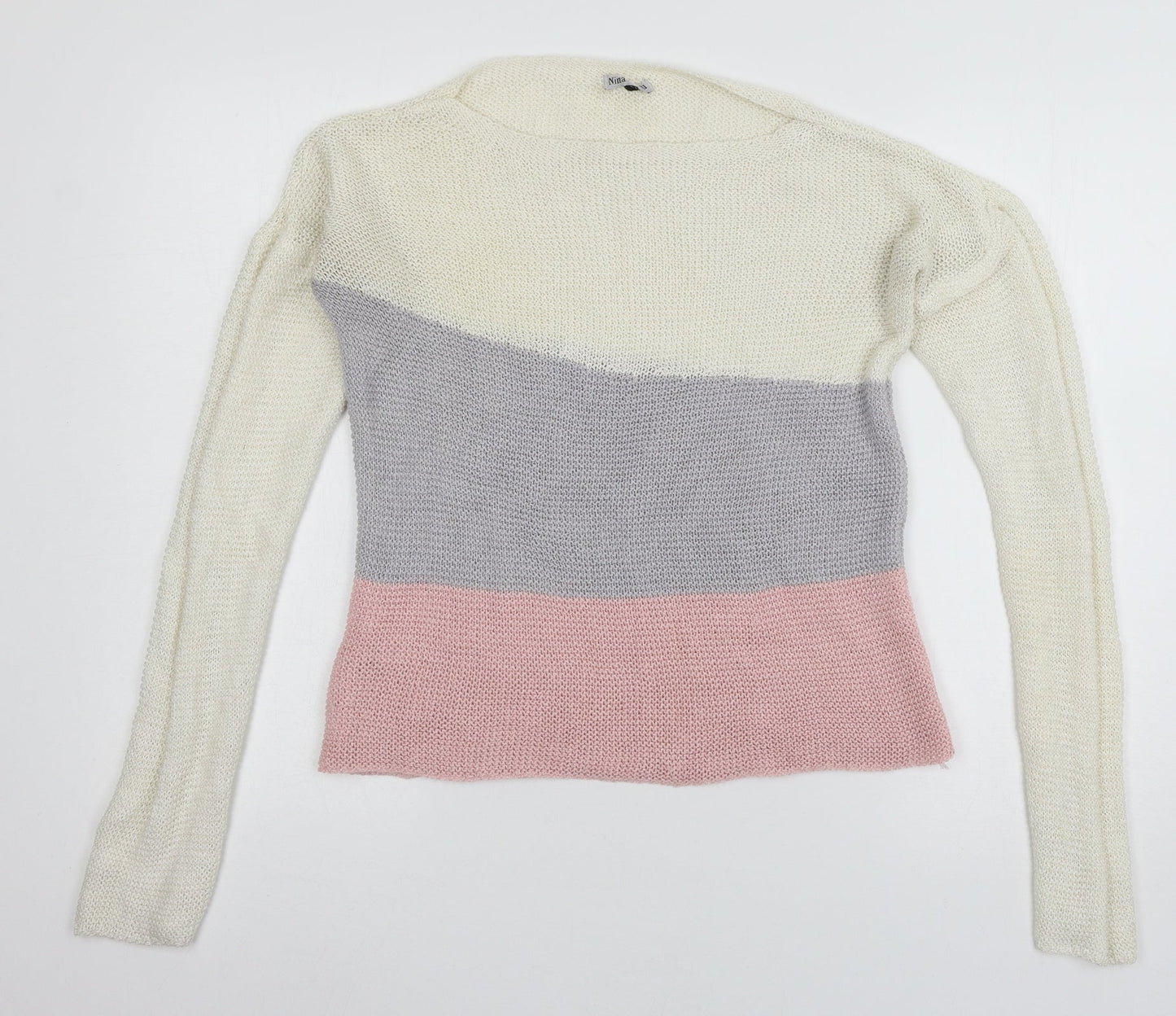 Womens UK Size S Nina Murati Ivory Pullover Jumper