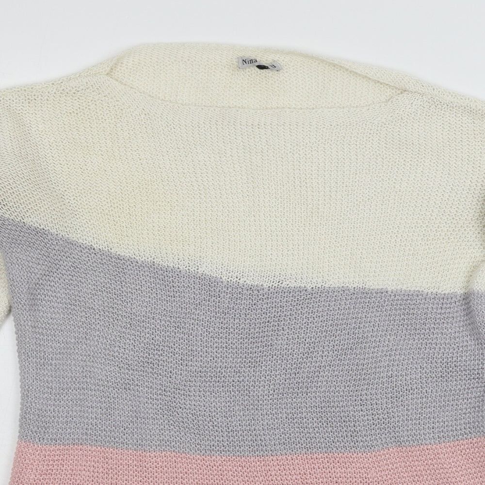 Womens UK Size S Nina Murati Ivory Pullover Jumper
